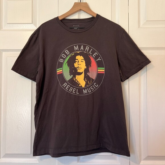 Gap Bob Marley Rebel Music Graphic Short Sleeve T Shirt Dark Gray Adult Size XL - Picture 1 of 10